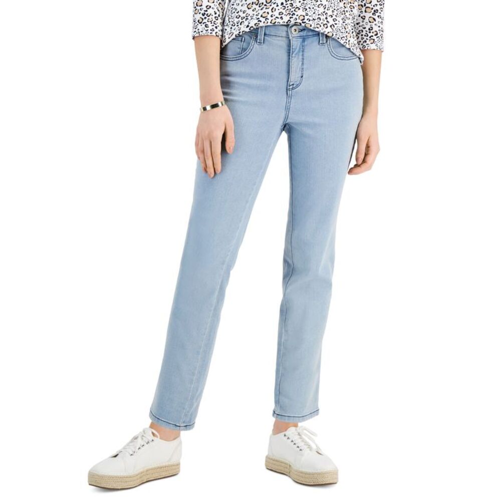 Style & Co. Petite High-Rise Straight-Leg Jeans